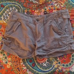 Free People brown linen blend shorts size 6